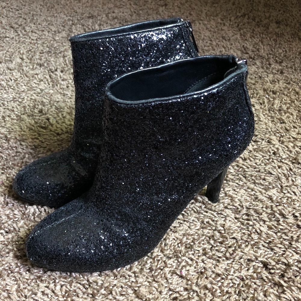 Tory Burch Glitter Ankle Booties